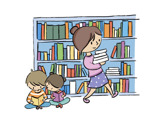 À la bibliothèque